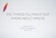 FIVE THINGS YOU MIGHT NOT KNOW ABOUT APACHE · ShaneCurcuru-LightningTalk-ApacheConBerlin2019 Created Date: 10/23/2019 6:11:45 PM 