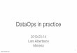 Mimeria Lars Albertsson DataOps in practice 2019-03-14 · Complex business logic - all Hadoop @ Spotify 2K unique jobs, 20K daily ~100 teams Almost all features involve lake Multiple