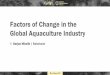 Factors of Change in the Global Aquaculture Industry · Outlook: good fishmeal / alternative protein supply in near and mid term Rough estimate of total FM supply and alternative
