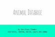 Animal Database - kiama-p.schools.nsw.gov.au€¦ · Swirl Length - 1.10m Colours - White Gender - Female Diet - Grass/Leaves and Lucerne Species - Sheep or Ovis arie Family - Bovidae