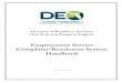 Employment Service Complaint-Resolution System employment service complaint-resolution system handbook