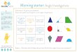 Morning starter: Angle Investigations · Year 3: Recognise angles as a property of shape. Recognise right angles Year 4: Identify acute and obtuse angles. Compare shapes based on