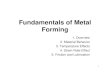 Fundamentals of Metal Forming - Michigan State Universitypkwon/me478/metalforming.pdf · 3. Temperature in Metal Forming • Cold Working – Performed at room temperature or slightly