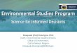 Environmental Studies Program · WWII Shipwrecks and the Artificial Reef Effects. 2006. DOI Cooperative Conservation Award. 2007. NOPP Excellence in Partnering Award. Investigations