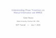 Understanding Phase Transitions via Mutual Information and ...reeves.ee.duke.edu/papers/isit2019_tuto_reeves.pdfPhase Diagram for High-Dimensional Inference quality of data (SNR) amount