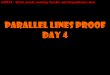 Parallel Lines Proof Day 4 · SWBAT: Write proofs involving Parallel and Perpendicular lines , ∡ Given ≅∡ ∡ ≅∡ ∥ Converse of Corresponding ∡ Thrm Transitive (1,2)