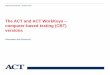 The ACT and ACT WorkKeys – computer-based testing (CBT ... · 14 • Info about . computer-based testing . for The ACT and ACT WorkKeys – CBT Test Dates • WKIV – January 5