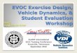 EVOC Exercise Design, Vehicle Dynamics, & Student ... · Vehicle Dynamics, & Student Evaluation Workshop 1 ALERT International 2012 Training Conference Knoxville, Tennessee September