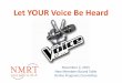 Let YOUR Voice Be Heardmls.umd.edu/wp-content/uploads/2015/12/Let-your-voice-be-heard-slides.pdfGet over it … spend less time obsessing about “why you” and more time organizing