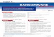 RANSOMWARE - Niagara College · • You may be extorted for more money after the original ransom is paid. • You can make yourself a future target. • Extortion via Ransomware is