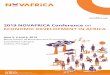 2019 NOVAFRICA Conference ECONOMIC DEVELOPMENT IN … · 2019 NOVAFRICA Conference on ECONOMIC DEVELOPMENT IN AFRICA June 3, 2019 09.00 Pre-Conference Event: 2019 NOVAFRICA PhD Workshops