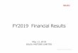 FY2019 Financial Results - ISUZU · &rs\uljkw & ,vx]x 0rwruv /lplwhg $oo uljkwvuhvhuyhg 3uhvlghqw dqg 5hsuhvhqwdwlyh 'luhfwru 0dvdqrul .dwd\dpd