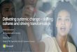 Delivering systemic change shifting cultures and driving … · 2019-11-14 · How CIOs Conquer the Talent Crisis. ... LinkedIn Recruiter LinkedIn Talent Insights Dynamics 365 Accessibility