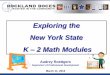 Exploring the New York State K 2 Math Modules · 3/11/2013  · Grade 1 Grade Standard Fluency K K.OA.5 Add/subtract within 5 1 1.OA.6 Add/subtract within 10 2 2.OA.2 2.NBT.5 Add/subtract