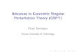 Advances in Geometric Singular Perturbation Theory (GSPT) [0.4cm] · 2019-07-22 · Andrea Braides: Geometric Flows on Lattices Daniel Grieser: Scales, blow-up and quasimode constructions