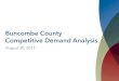 Buncombe County Competitive Demand Analysis€¦ · AirBnB accounts for a much greater share of Buncombe County lodging demand than of competitors’ demand. Number of Room Nights
