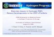 Materials Issues in Hydrogen R&D: Recent Developments in ... · ÎCodes and Standards (Safety, and Global Competitiveness) ÎHydrogen Delivery (Investment for new Distribution Infrastructure)