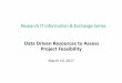 Data Driven Resources to Assess Project Feasibility...• Get required approvals ( Children’s approval, IRB, etc. ) • Create environment for work ( extract data, set up virtual