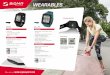 WEARABLES - handel.sigmasport.com€¦ · WEARABLES FUNCTIONS: – GPS-based speed and distance – Distance indicator – Lap counter – Monthly workout statistics – Personal