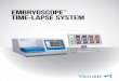 embryoscope time-lapse system - parallabs.com · Volatile organic compounds Removed by active carbon filter Particles Removed by HEPA filter which retains 99.97 % particles >0.3 µm
