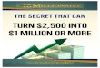 TURN $2,500 INTO $1 MILLION OR MORE - Straight …...2017/03/10  · could double or triple – even quadruple – your retirement account and get closer to achieving millionaire status