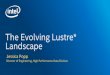 The Evolving Lustre* Landscape Presentation · •Copy tool to interface between Lustre and 3rd party storage •Early Access availability of agent with POSIX and S3 data movers via