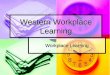 Western Workplace Learning - Goyder · What is Work Placement? Workplace Learning is an Authority developed endorsed program. ADWPL A student works in one or more real workplace/s