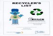 2019-01-16 (1) Recycler's List.pdf(packing peanuts & bubble wrap) The UPS Store Recycle if Clean & Dry PLASTIC WRAP PAIN Maumee Toledo Sylvania ALUMINUM CAN PULL TABS Ronald McDonald