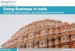 Doing Business in India - Krayman Consultants LLPDoing Business in India A guide to India’s business, tax and regulatory environment November 2018 October 2018 Contents A. India