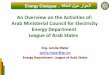An Overview on the Activities of: Arab Ministerial Council ... · 1 2 Capacity development project 3 Untapped renewable energy options 4 Grid integration initiative 5 RE administrative