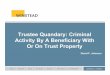 Trustee Quandary: Criminal Activity By A Beneficiary With ......Visit Blog: TXFiduciarylitigator.com David F. Johnson Winstead PC 300 Throckmorton, Suite 1700 Fort Worth, Texas 76102