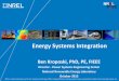 Energy Systems Integrationiiesi.org/assets/pdfs/daejeon_kroposki.pdf · 2018-04-30 · 3 Energy’System’of’the’USA Solar’ Hydro Biomass Geo’ Wind’ WasteHeat’ EndUse’