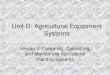 Unit D: Agricultural Equipment Systems D Lesson 3... · Lesson 3: Operating, Calibrating, and Maintaining Agricultural Planting Systems 1 . Terms ... Metered on basis of spacing,