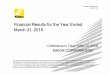 Financial Results for the Year Ended March 31, 2016 · March 31, 2016 NIKON CORPORATION May13, 2016 Conference in Tokyo (May 13, 2016) NIKON CORPORATION Forward-looking statements