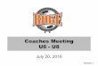 Coaches Meeting U6 - U8 - Pleasanton RAGEpleasantonrage.org/wp-content/uploads/2016/07/2016...Coaching Manual – Age Group Specific Game Rules and Guidelines – Age Group Specific