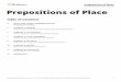 Grammar Practice Worksheets Prepositions of Place · 2020-02-16 · Prepositions o Place Grammar Practice Worksheets Quick and Handy Grammar Review cont. B. Common Sentence Patterns