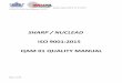 SHARP / NUCLEADQuality Manual REV: B 6/3/2019 415 North Elm Street, West Bridgewater, MA 02379 Page 1 of 23. SHARP / NUCLEAD . ISO 9001:2015 . QAM 01 QUALITY MANUAL