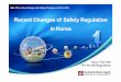 Recent Changes of Safety Regulation in Korea€¦ · Kyun-Tae Kim TFT for SA Regulation. Contents 1.History of Regulation on Severe Accident TMI Action Items in 1980s and 1990s to