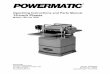 Operating Instructions and Parts Manual 15-inch Planer · 2018-12-19 · 4 . Warning . As with all machines, there is a certain amount of hazard involved with the use of this planer