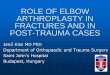 ROLE OF ELBOW ARTHROPLASTY IN FRACTURES AND IN POST-TRAUMA …vredenreadings.org/arc/2011/Kiss2.pdf · Semiconstrained elbow replacement can provide stability and function when bony