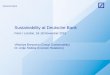 Sustainability at Deutsche Bank · 2016-01-20 · (1) Excluding impairment of goodwill and other intangibles of EUR 1.9 bn in 2012 and EUR 5.8 bn in 9M2015 Viktoriya Borysova / Dr