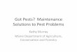 Got Pests? Maintenance Solutions to Pest Problems€¦ · Pest-Proofing Maintenance for Fields and Grounds Eliminate water-holding containers such as tires Grade to eliminate standing