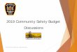 2019 Community Safety Budget DiscussionsBudget Presentation Corporate Services Department. Human Resources • Salaries • Occupational Health, Safety& Wellness • Building Maintenance