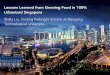 Lessons Learned from Growing Food in 100% Urbanized Singapore€¦ · Singapore urban agriculture nexus: challenges and policy enablers SPACE TECH COSTS DEMAND LAND Under-utilized