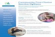 Community First Choice Service Options · Community Transition Services Community Transition Services can help you move from a Residential Rehabilitation Center or Institutional setting