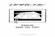 DARCHE ROOF TOP TENT · 2018-10-15 · Your Roof Top Tent mounts directly to your roof rack or aftermarket roof bars. The tent opens and is fully setup in just a few minutes. Your