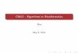 CS612 - Algorithms in Bioinformaticsnurith/cs612/misc.pdf · Four letter code is (enzyme classi cation) EC designation ... Motivation Representation Applications: Path-Network Alignment