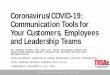 Coronavirus/COVID-19: Communication Tools for Your ... · TRSA - 1800 DIAGONAL ROAD, SUITE 200, ALEXANDRIA, VA 22314 – 877.770.9274 - TRSA.ORG Coronavirus/COVID-19: Communication