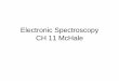 Electronic Spectroscopy CH 11 McHale 21... · Electronic Spectroscopy CH 11 McHale. ... – Vibrational and rotational structure can be resolved (in many systems). – Electronic