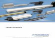 Linear Actuators - Barr-Thorp · 2011-04-20 · • Electric actuation components cost less than comparable hydraulic and pneumatic systems. • One electric linear actuator is faster